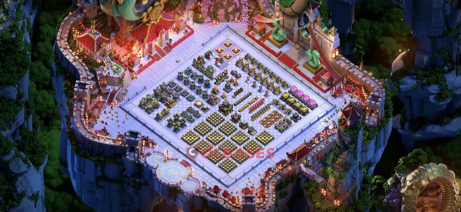 Anti-3 Star (War) Base TH17 with Link | Clash of Clans Bases | Layouts ID fj18n