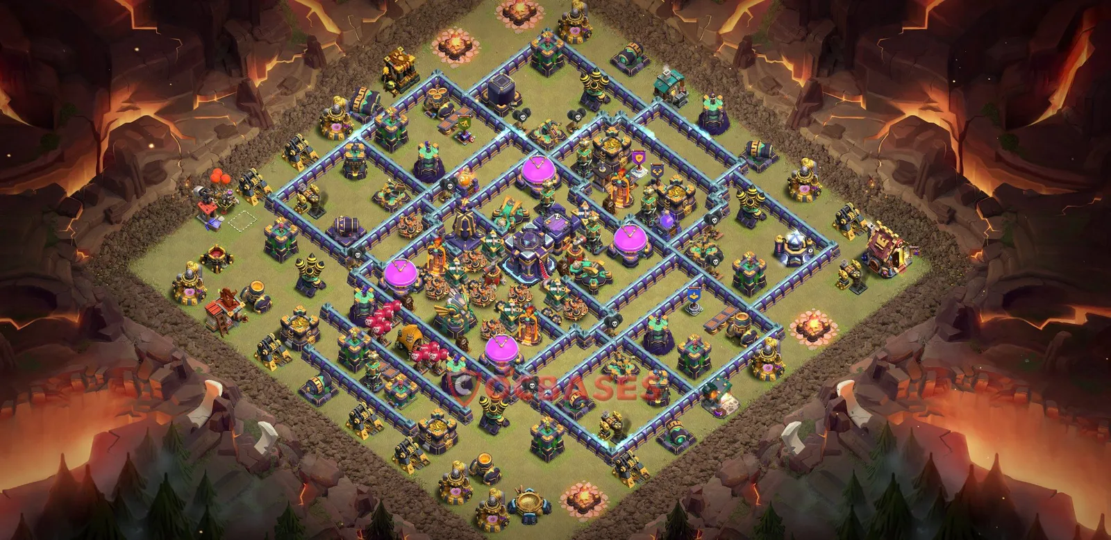Anti-3 Star (War) Base TH15 with Link | Clash of Clans Bases | Layouts ID hh1cj