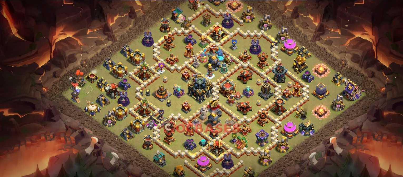 Anti-3 Star (War) Base TH17 with Link | Clash of Clans Bases | Layouts ID io60x