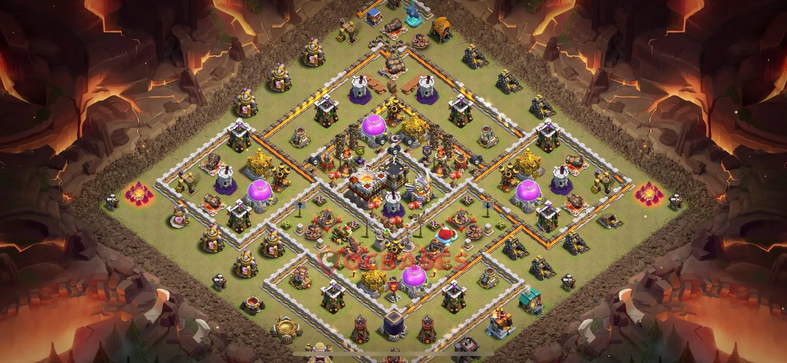 Anti-3 Star (War) Base TH11 with Link | Clash of Clans Bases | Layouts ID jcnph