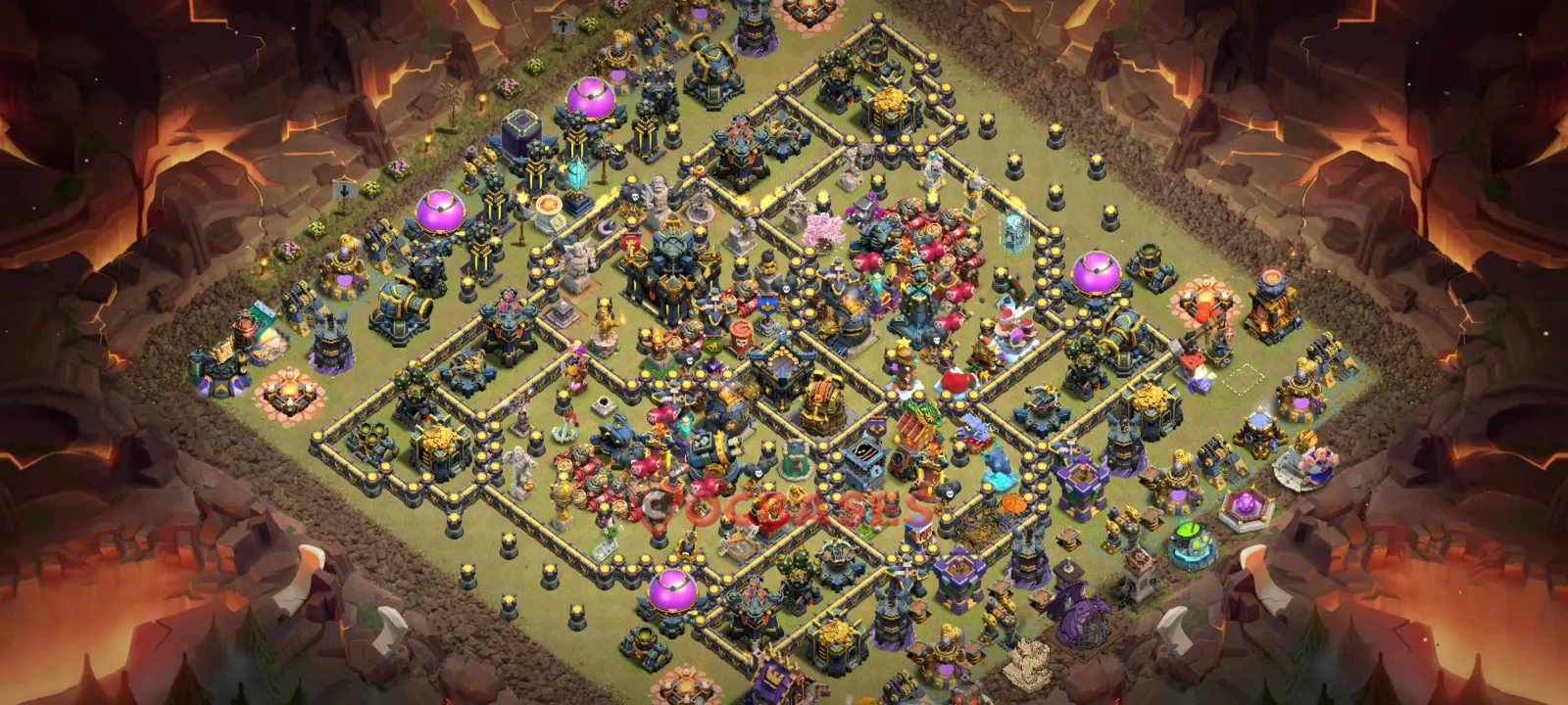 Anti-3 Star (War) Base TH17 with Link | Clash of Clans Bases | Layouts ID k27ho