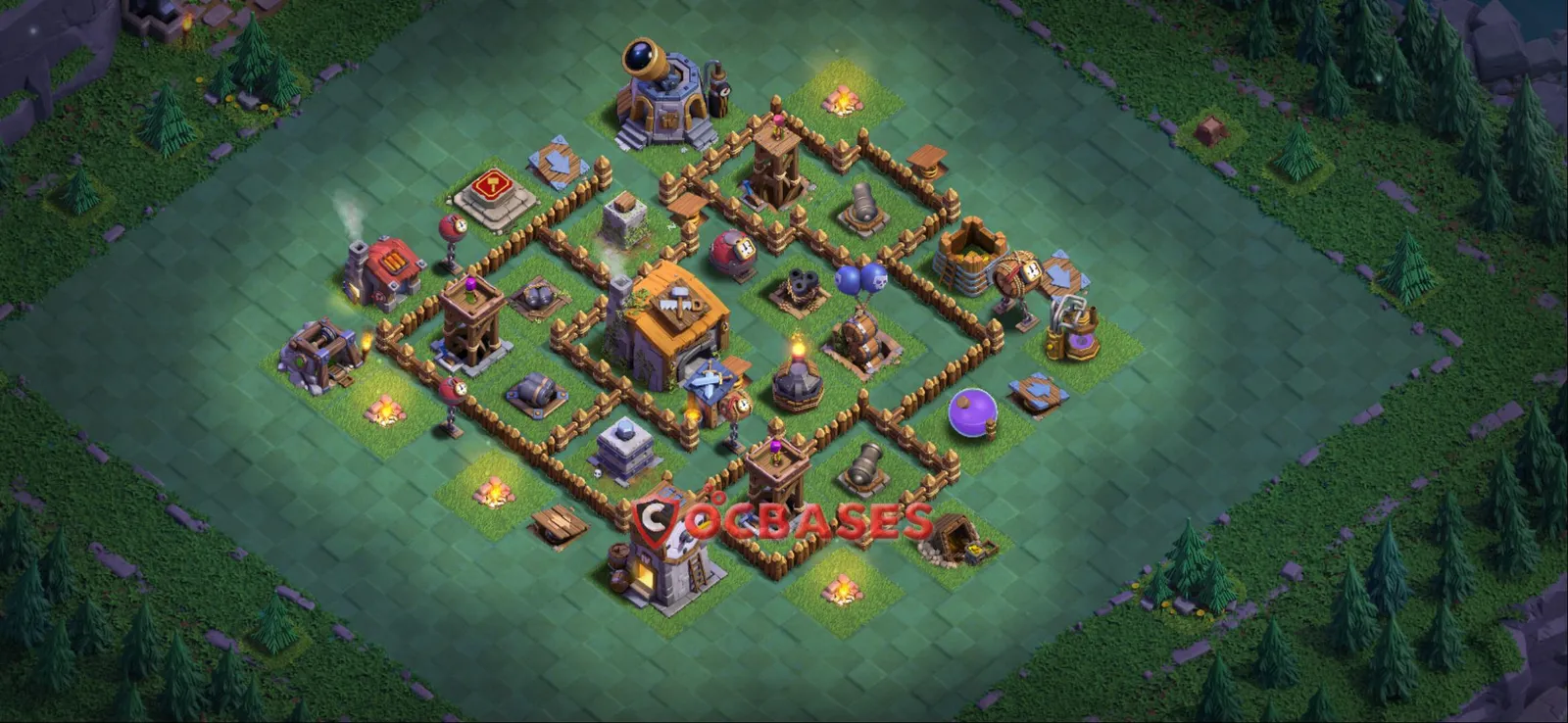 Anti-3 Star (War) Base BH6 with Link | Clash of Clans Bases | Layouts ID kdyq3