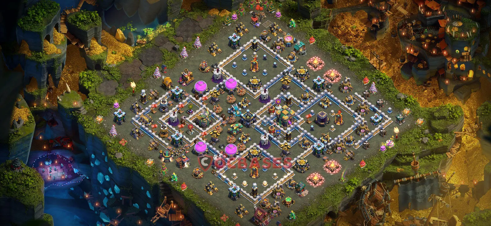 Anti-3 Star (War) Base TH14 with Link | Clash of Clans Bases | Layouts ID nrcgi