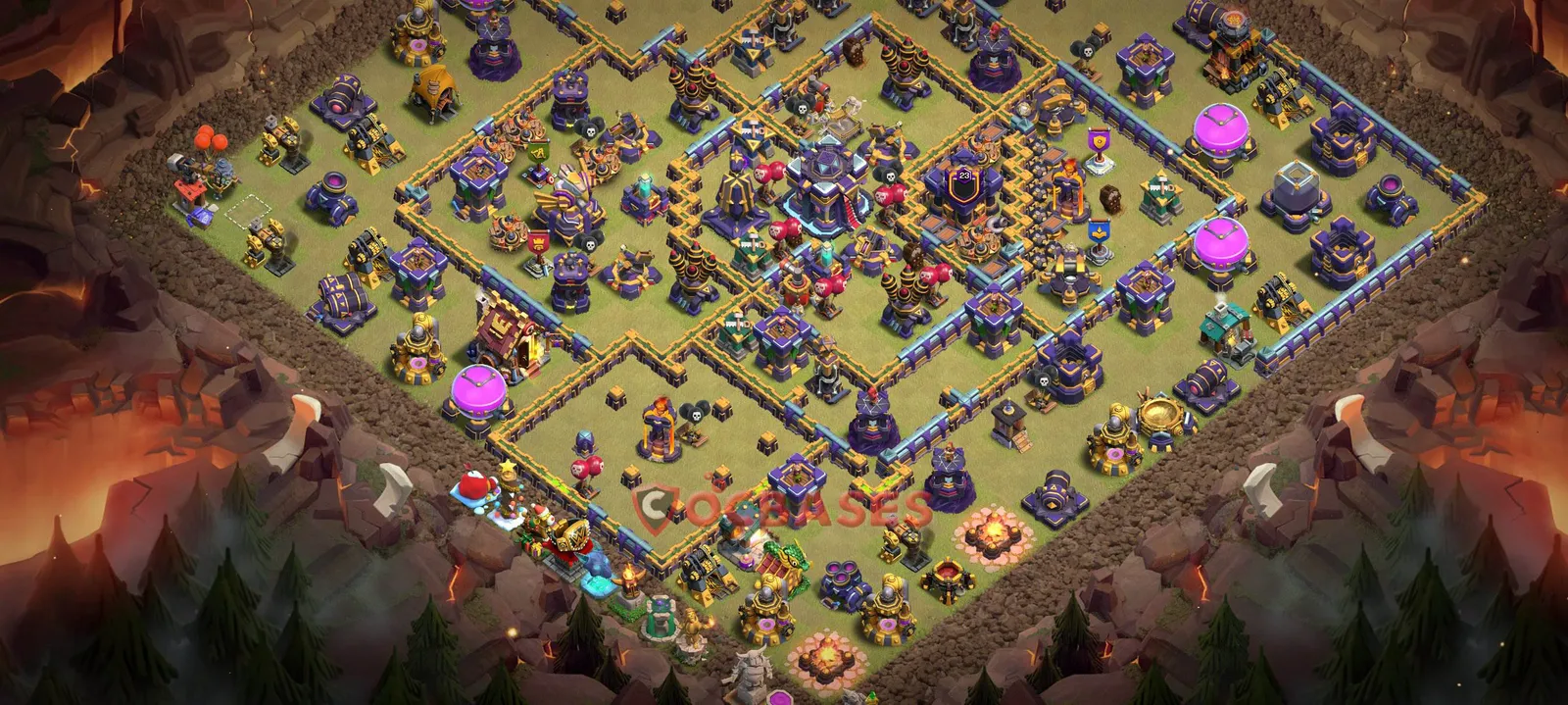 Anti-3 Star (War) Base TH15 with Link | Clash of Clans Bases | Layouts ID ny4u7