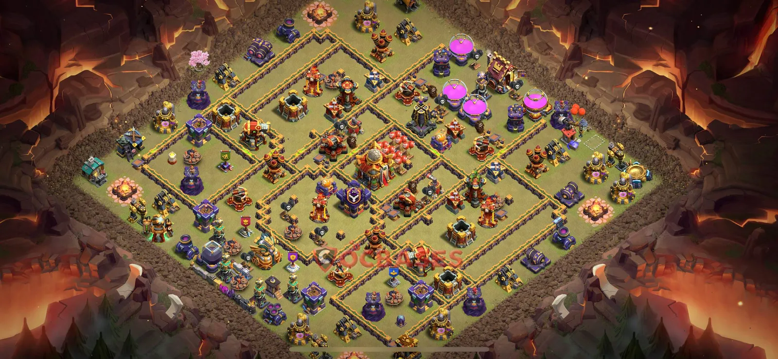 Anti-3 Star (War) Base TH16 with Link | Clash of Clans Bases | Layouts ID ps4gn