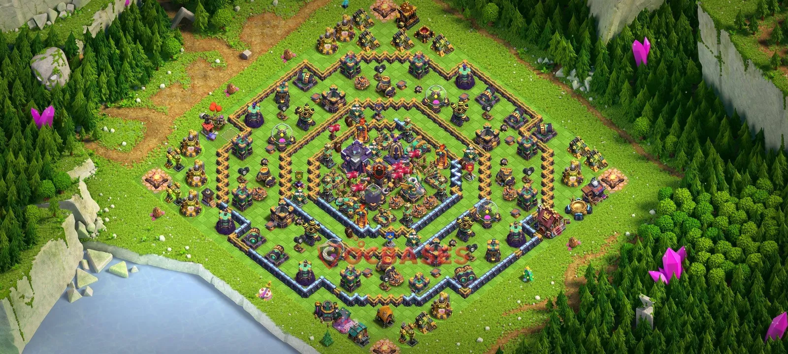 Anti-3 Star (War) Base TH15 with Link | Clash of Clans Bases | Layouts ID qi893
