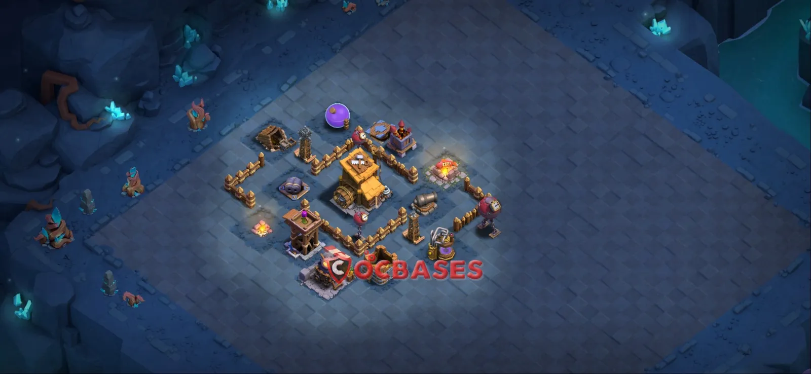 Anti-3 Star (War) Base BH6 with Link | Clash of Clans Bases | Layouts ID rq1de