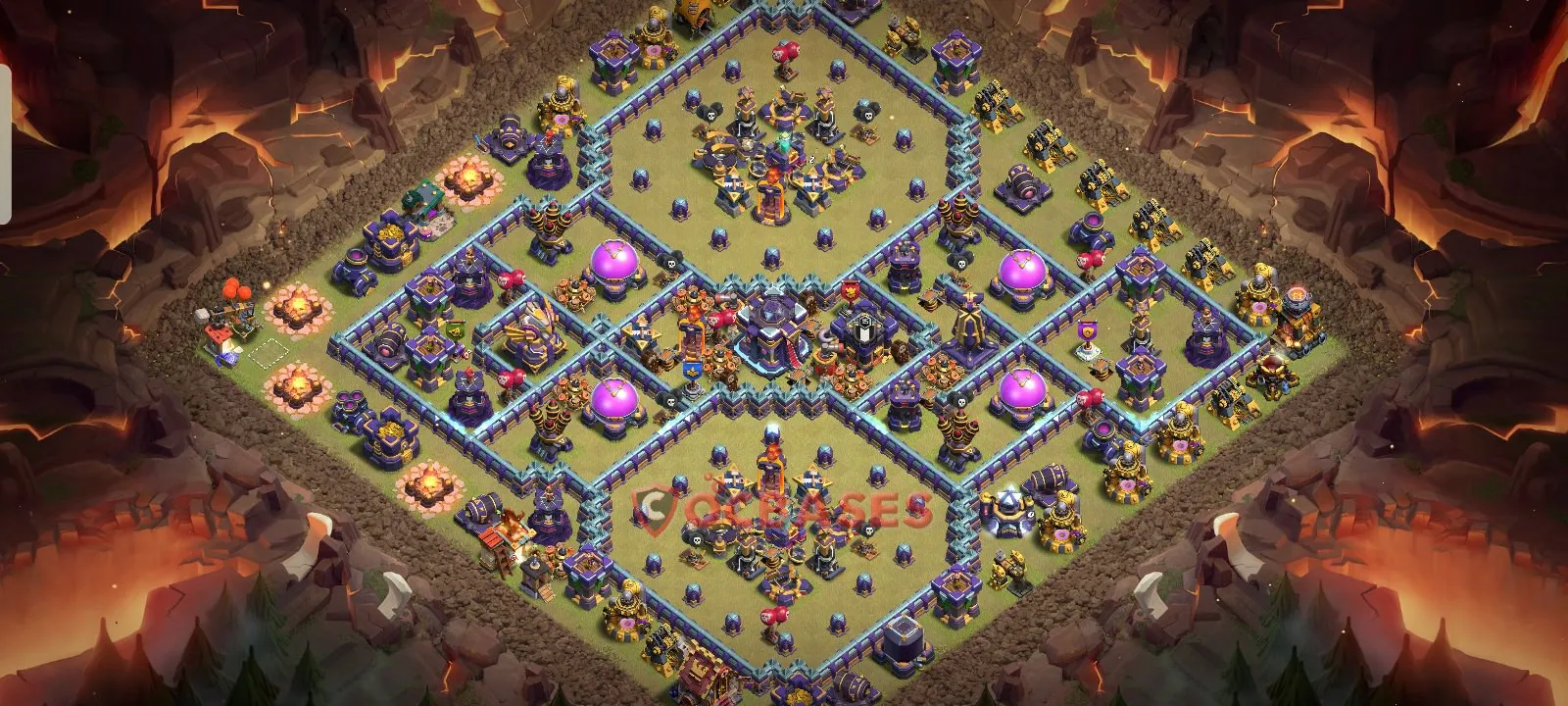 Anti-3 Star (War) Base TH15 with Link | Clash of Clans Bases | Layouts ID swhm7