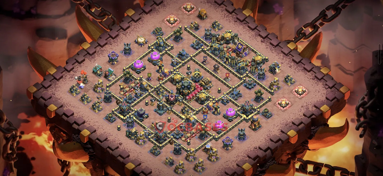 Anti-3 Star (War) Base TH17 with Link | Clash of Clans Bases | Layouts ID vrgj6