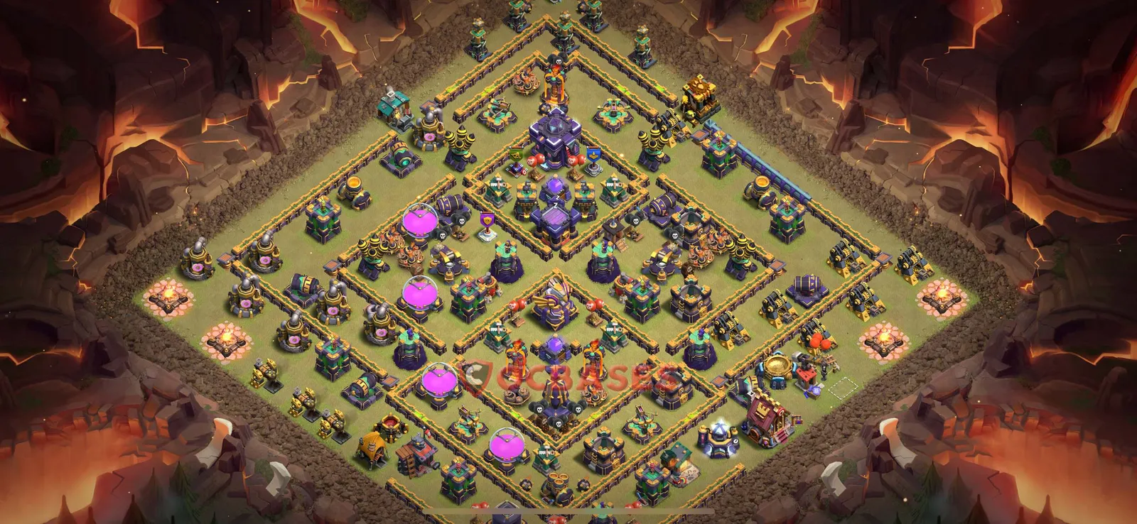 Anti-3 Star (War) Base TH15 with Link | Clash of Clans Bases | Layouts ID wps3f