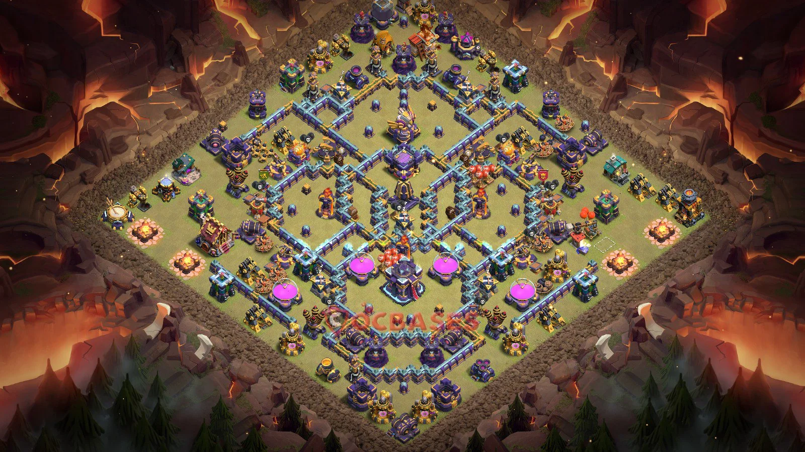 Anti-3 Star (War) Base TH15 with Link | Clash of Clans Bases | Layouts ID xq6uh