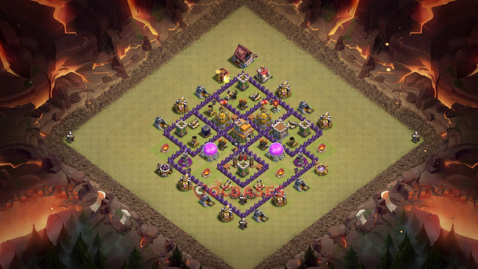 Anti-3 Star (War) Base TH7 with Link | Clash of Clans Bases | Layouts ID xx5rm