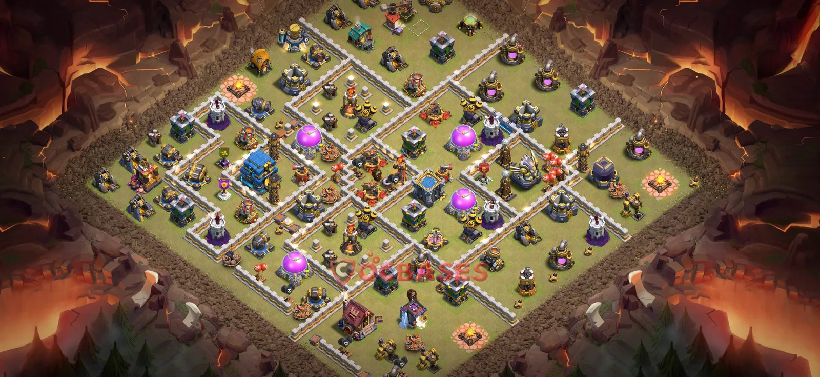 Anti-3 Star (War) Base TH12 with Link | Clash of Clans Bases | Layouts ID zlb1f