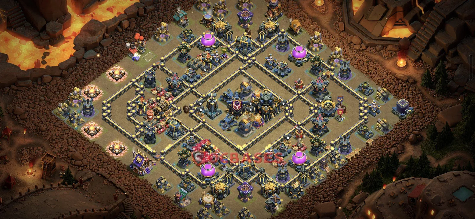 Anti-3 Star (War) Base TH17 with Link | Clash of Clans Bases | Layouts ID zo82d