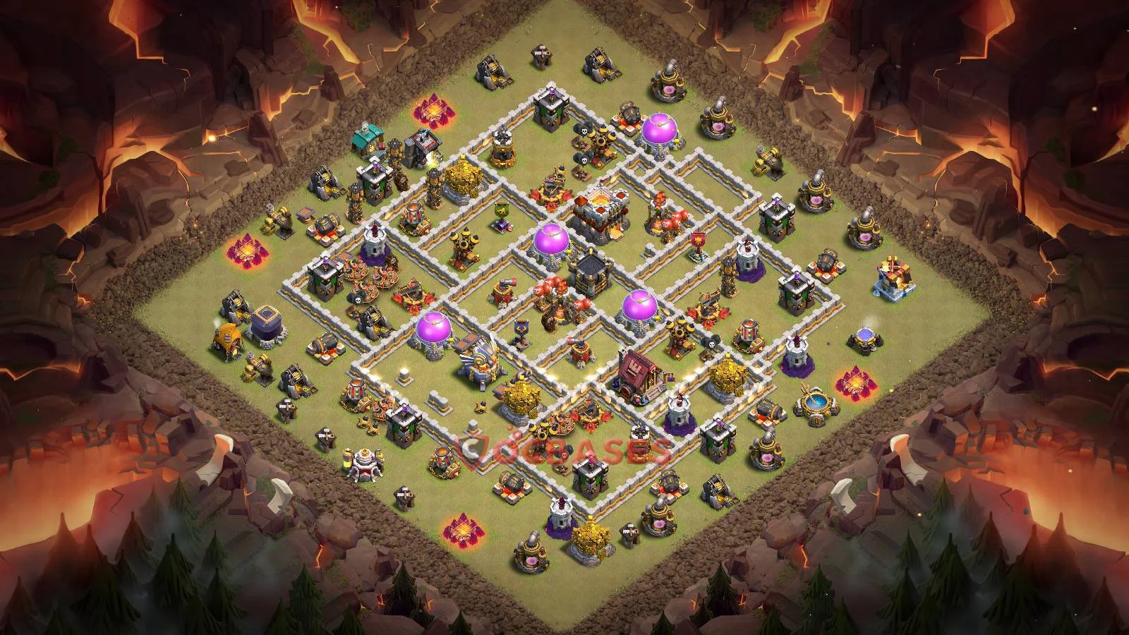 Anti-3 Star (War) Base TH11 with Link | Clash of Clans Bases | Layouts ID zs3x9