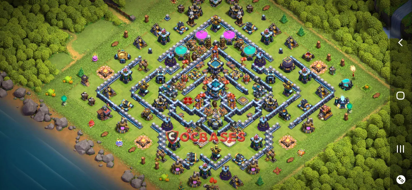 Anti-3 Star (War) Base TH13 with Link | Clash of Clans Bases | Layouts ID zuyv5