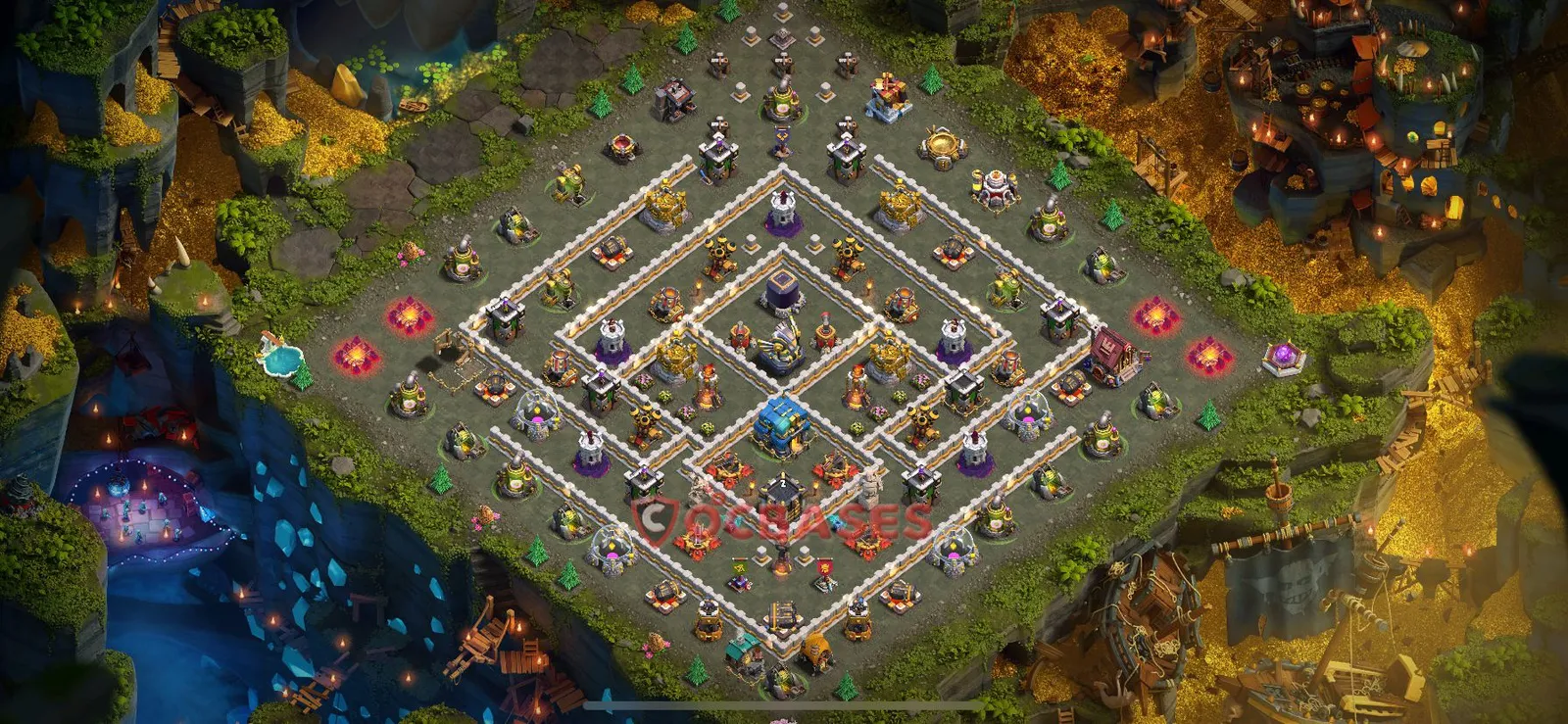 Anti-air (Defense) Base TH12 with Link | Clash of Clans Bases | Layouts ID 2c34i