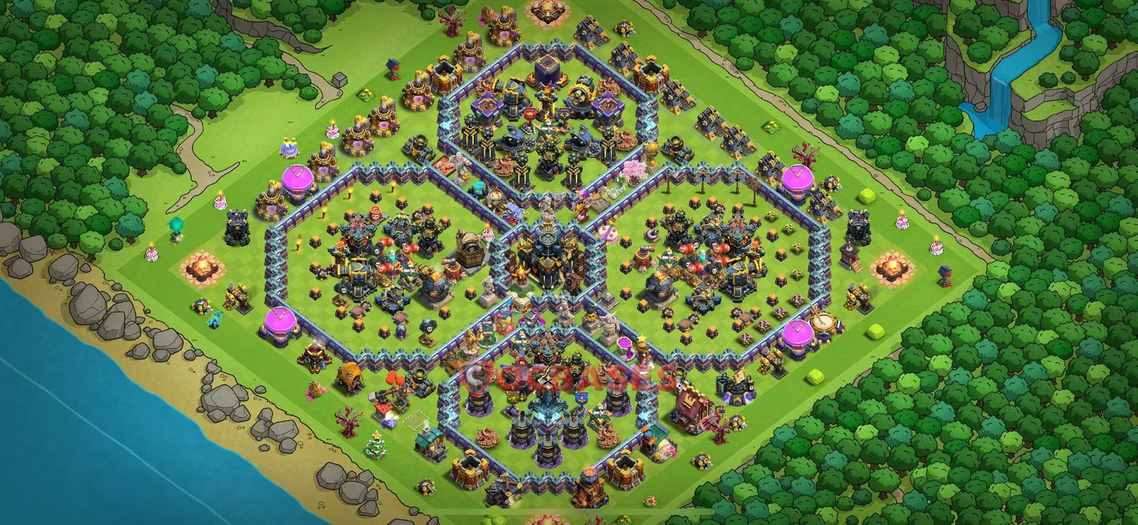 Anti-air (Defense) Base TH17 with Link | Clash of Clans Bases | Layouts ID 2qyn7
