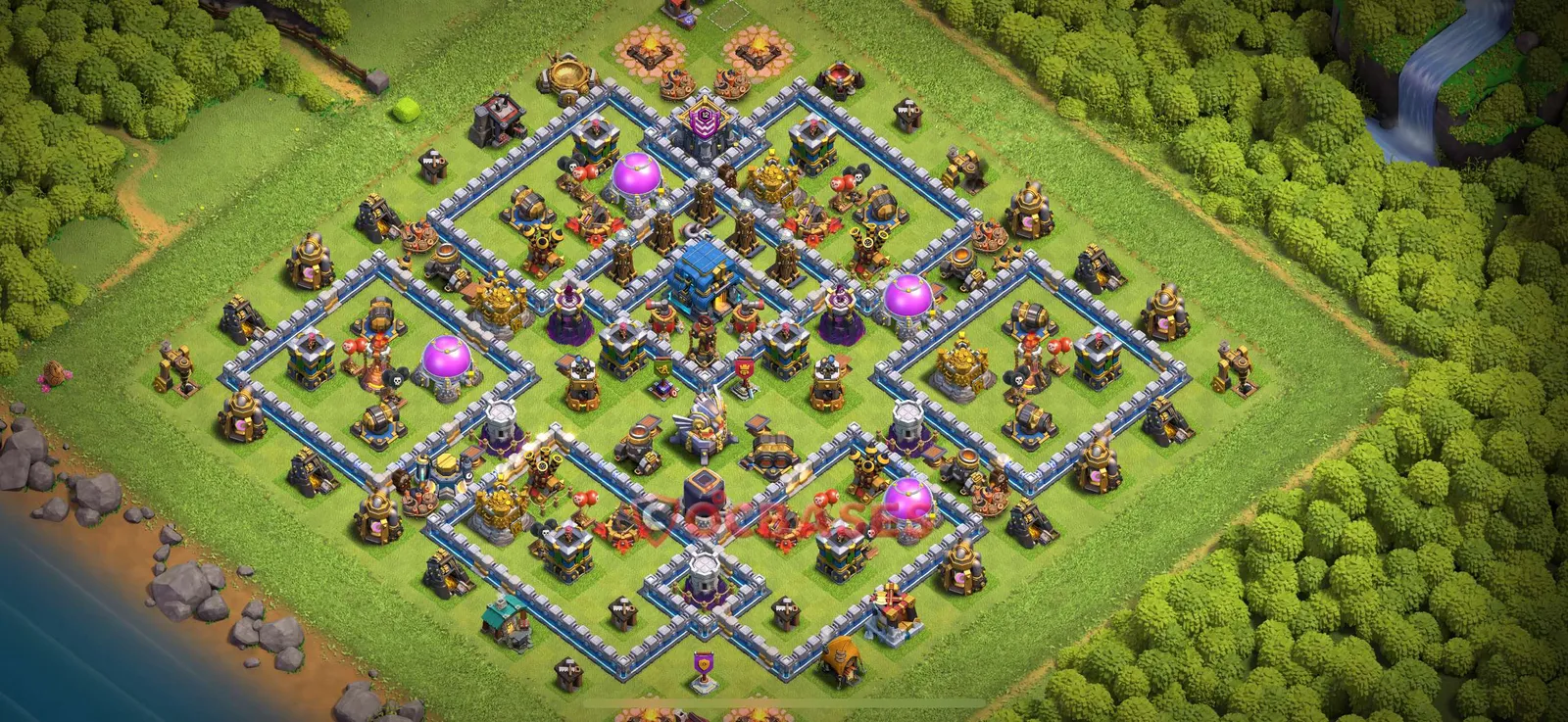 Anti-air (Defense) Base TH12 with Link | Clash of Clans Bases | Layouts ID 6g7fr