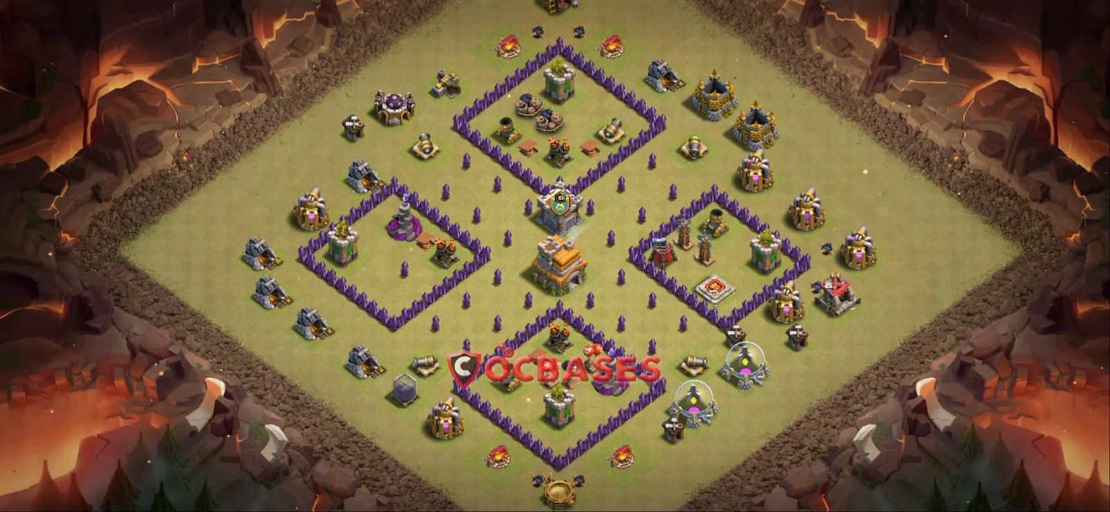 Anti-air (Defense) Base TH7 with Link | Clash of Clans Bases | Layouts ID 838bp