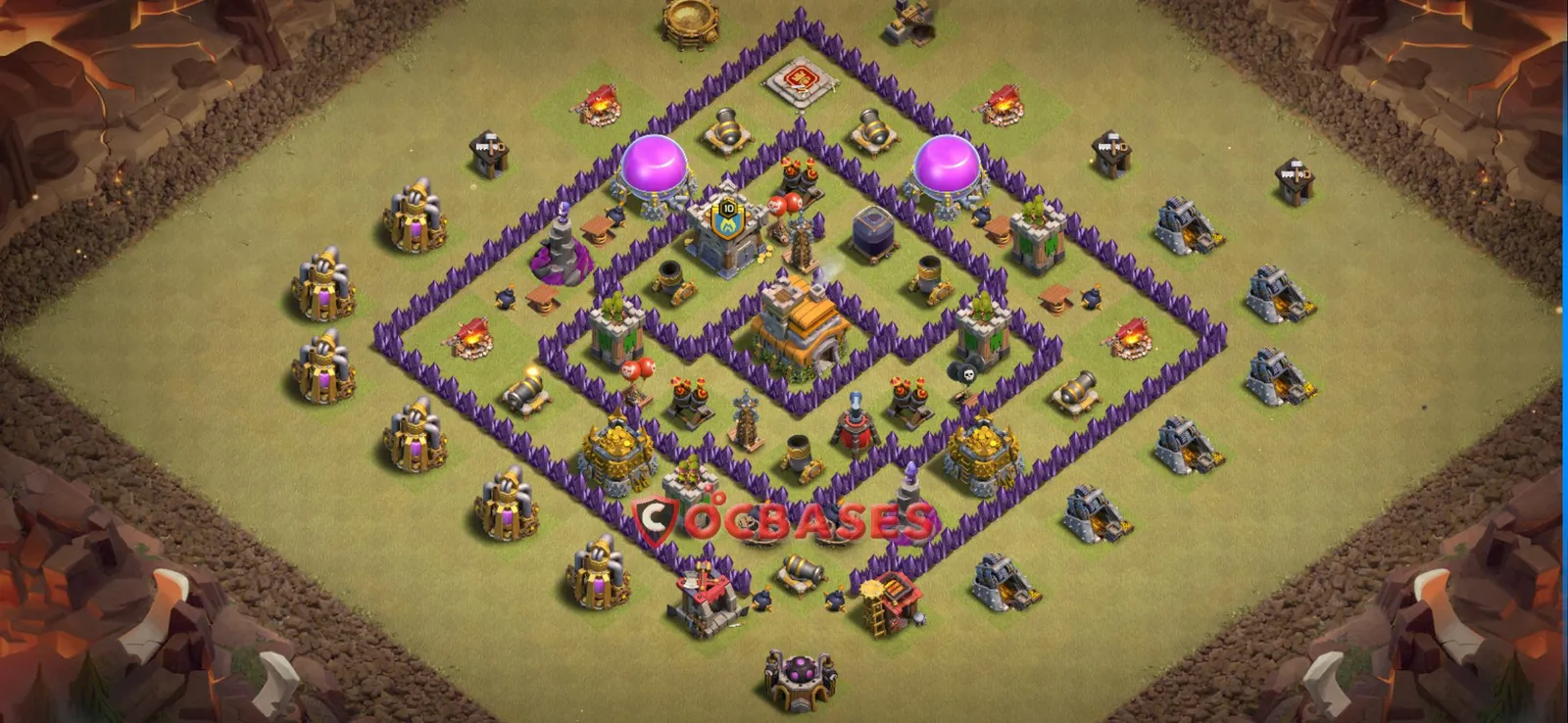 Anti-air (Defense) Base TH7 with Link | Clash of Clans Bases | Layouts ID at36p