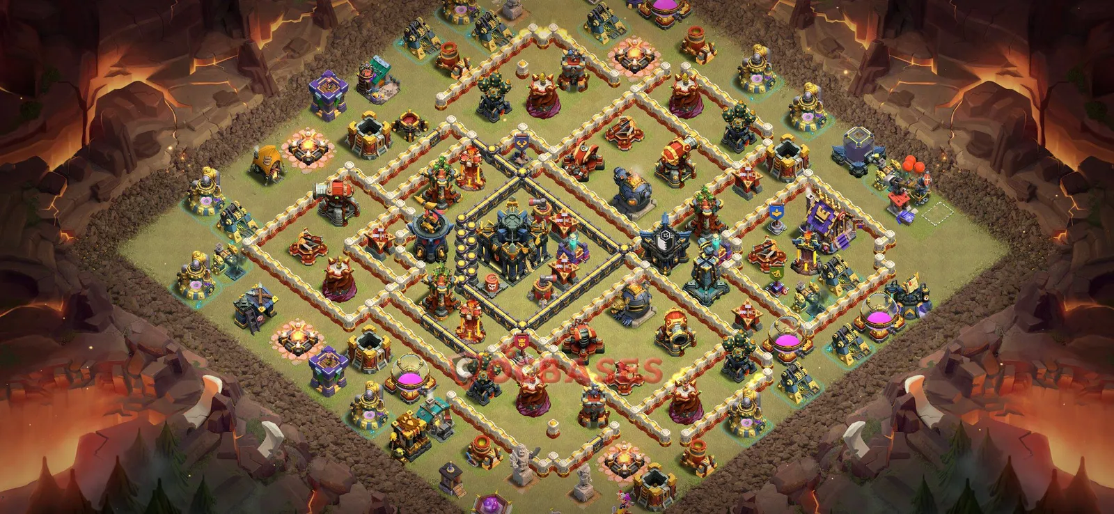 Anti-air (Defense) Base TH17 with Link | Clash of Clans Bases | Layouts ID b3vqg