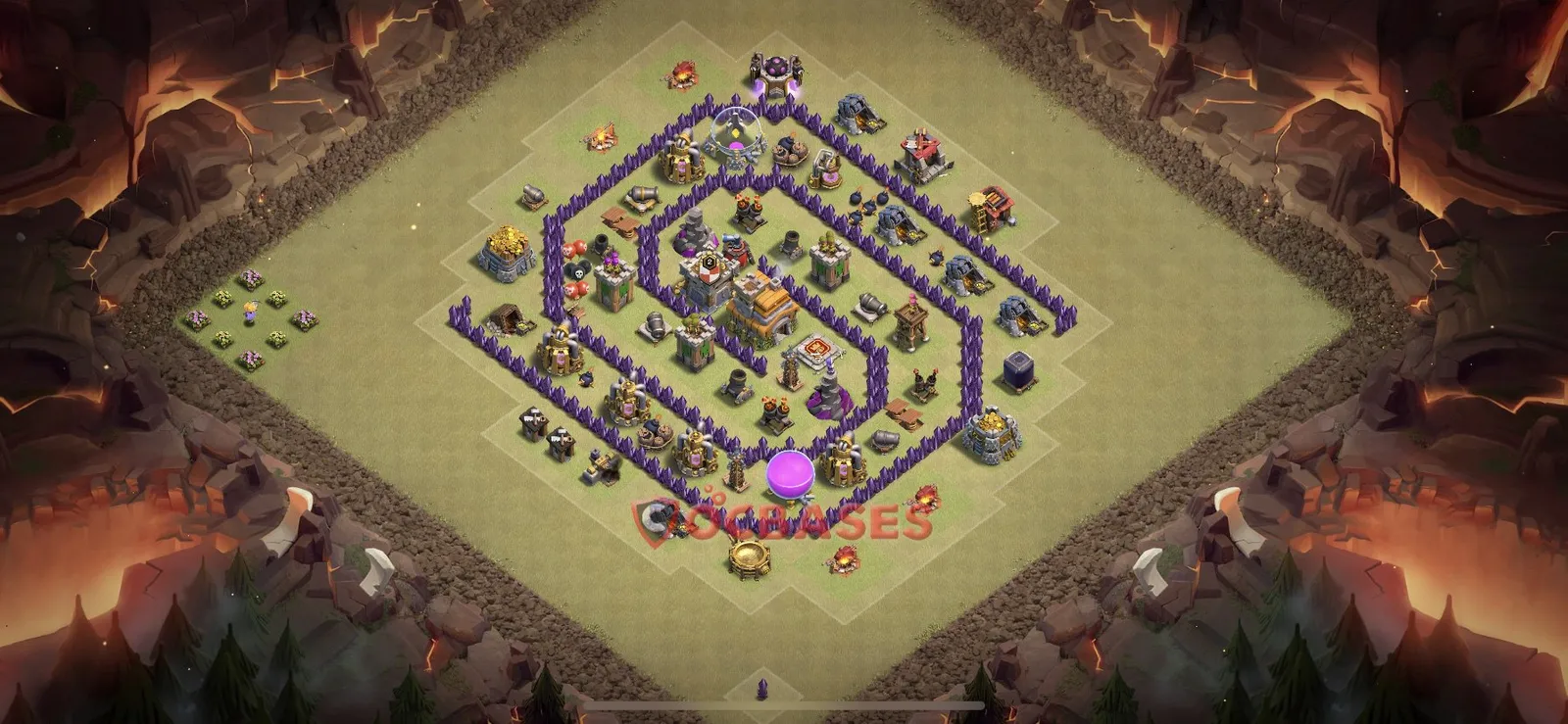 Anti-air (Defense) Base TH7 with Link | Clash of Clans Bases | Layouts ID bllde