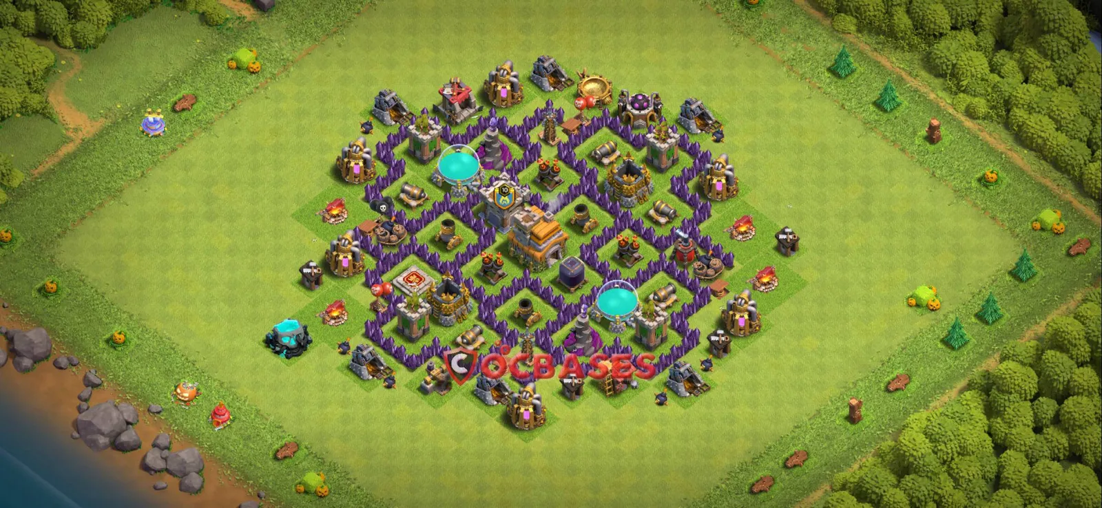 Anti-air (Defense) Base TH7 with Link | Clash of Clans Bases | Layouts ID cwn5o