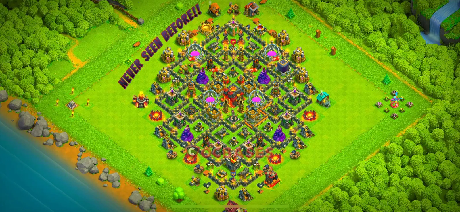 Anti-air (Defense) Base TH10 with Link | Clash of Clans Bases | Layouts ID frjop