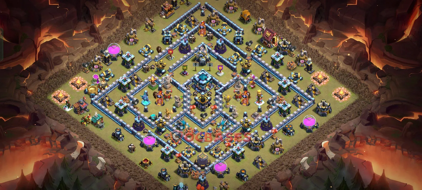 Anti-air (Defense) Base TH13 with Link | Clash of Clans Bases | Layouts ID gh64n