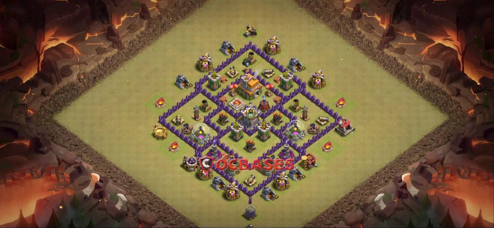 Anti-air (Defense) Base TH7 with Link | Clash of Clans Bases | Layouts ID ia0ee