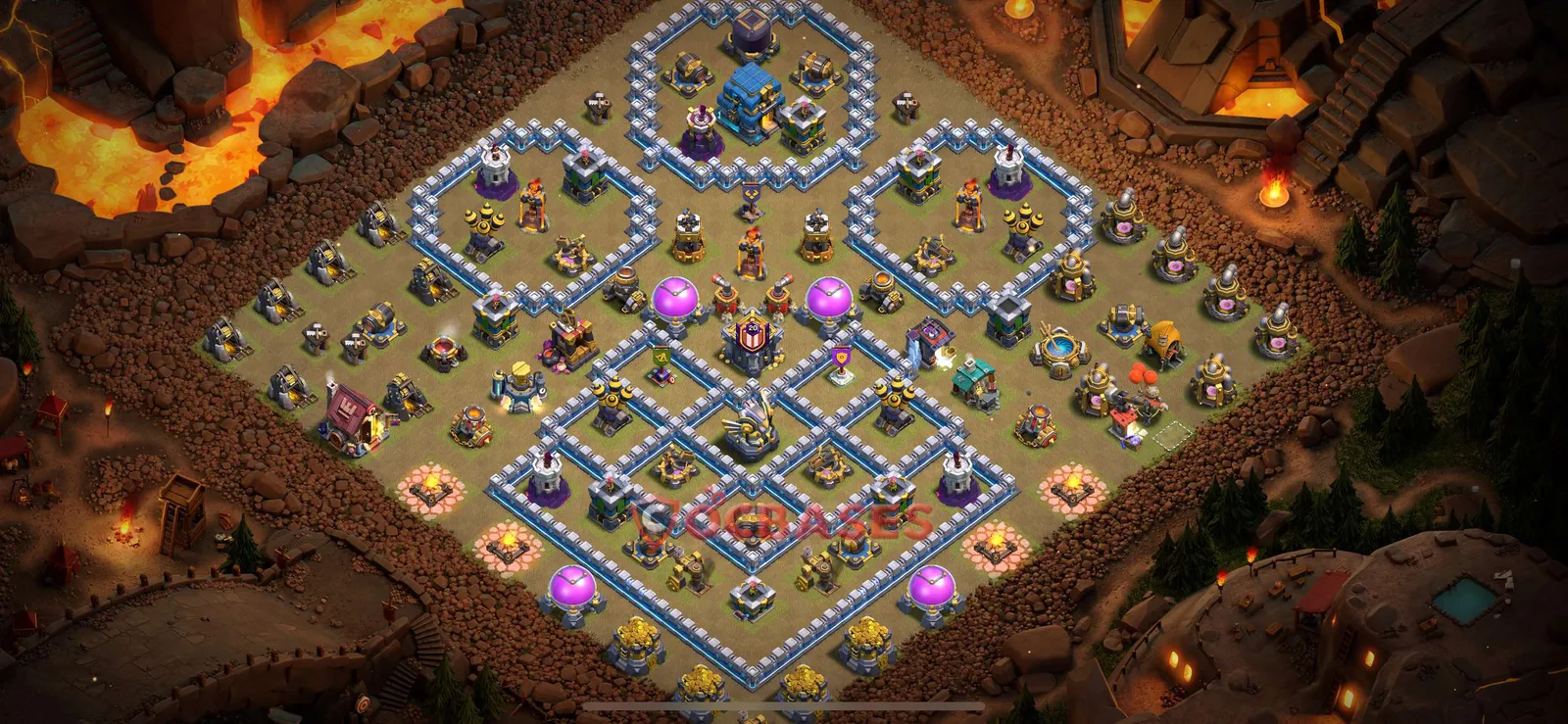 Anti-air (Defense) Base TH12 with Link | Clash of Clans Bases | Layouts ID joay8