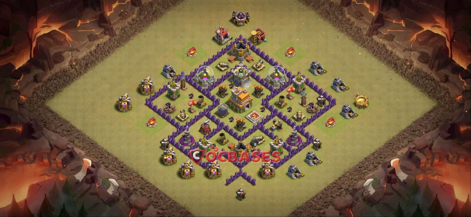 Anti-air (Defense) Base TH7 with Link | Clash of Clans Bases | Layouts ID la6mn