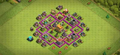 Anti-air (Defense) Base TH6 with Link | Clash of Clans Bases | Layouts ID lnyc5