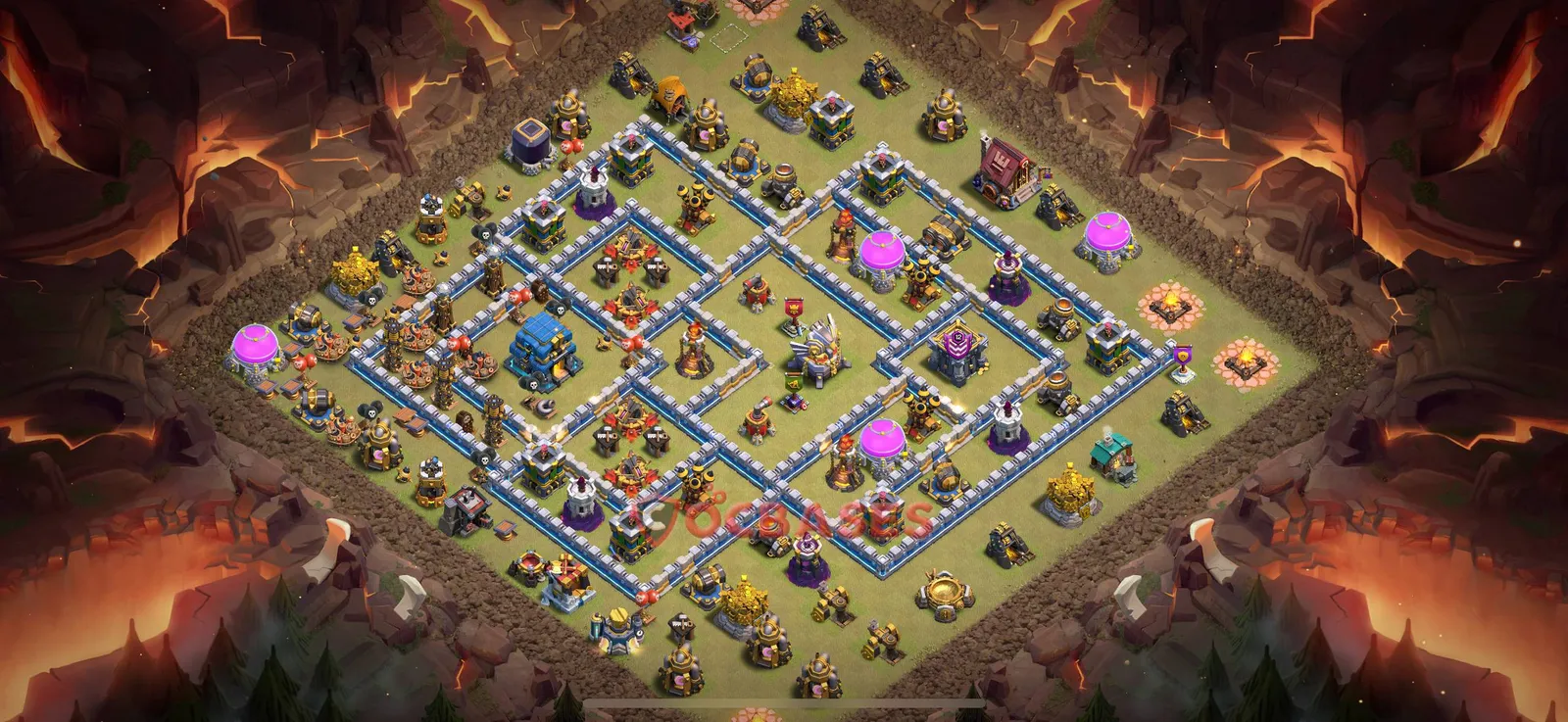 Anti-air (Defense) Base TH12 with Link | Clash of Clans Bases | Layouts ID mqz49