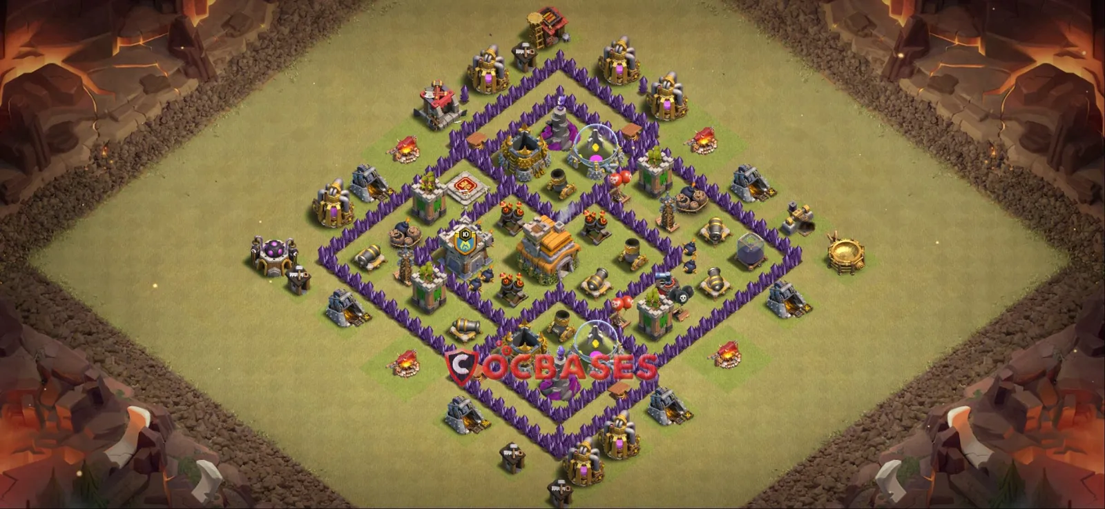 Anti-air (Defense) Base TH7 with Link | Clash of Clans Bases | Layouts ID qirmu