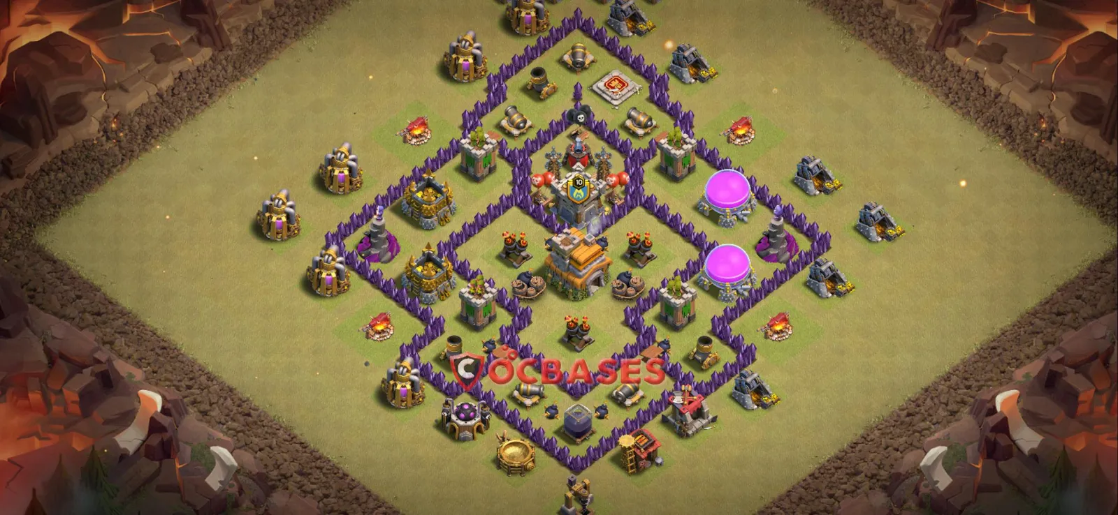 Anti-air (Defense) Base TH7 with Link | Clash of Clans Bases | Layouts ID rm0g9