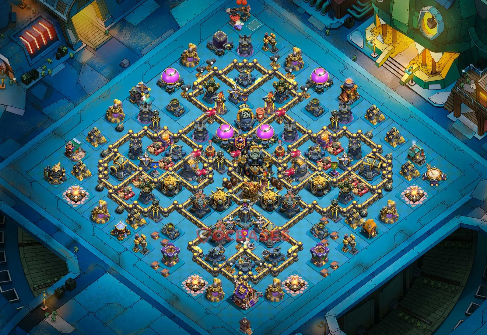 Anti-air (Defense) Base TH17 with Link | Clash of Clans Bases | Layouts ID rw5jv