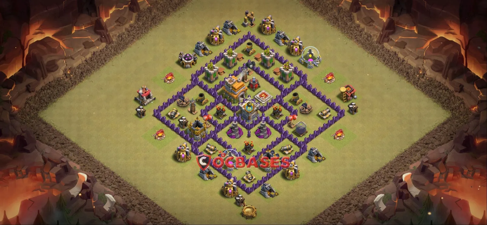 Anti-air (Defense) Base TH7 with Link | Clash of Clans Bases | Layouts ID s1ycs