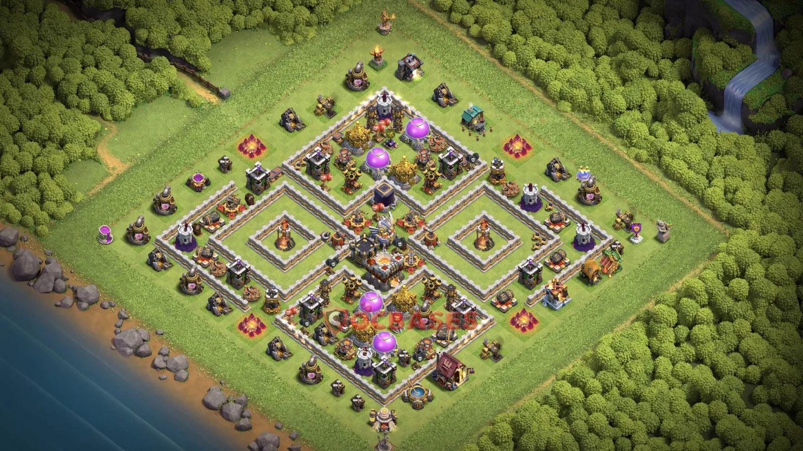 Anti-air (Defense) Base TH11 with Link | Clash of Clans Bases | Layouts ID up7wr