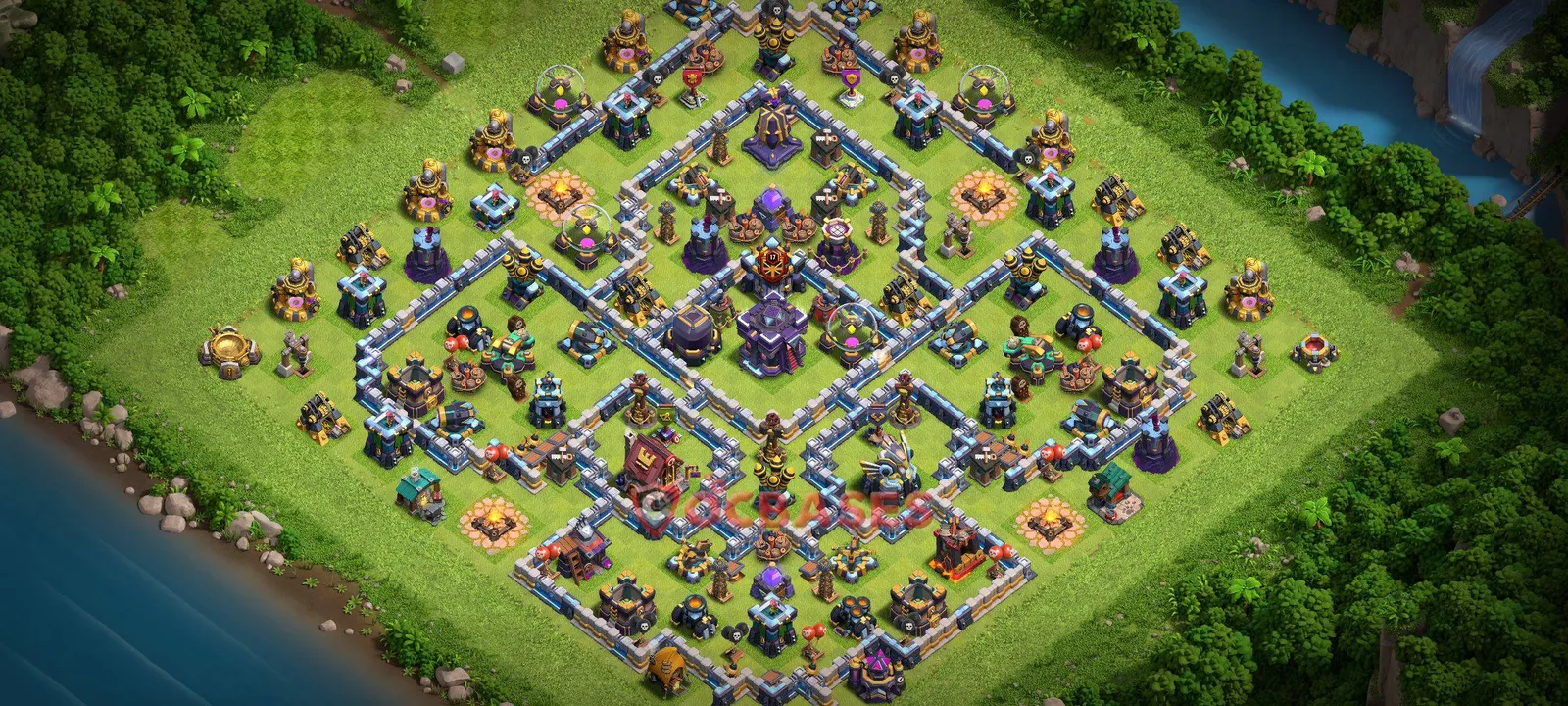Anti-air (Defense) Base TH15 with Link | Clash of Clans Bases | Layouts ID v086m