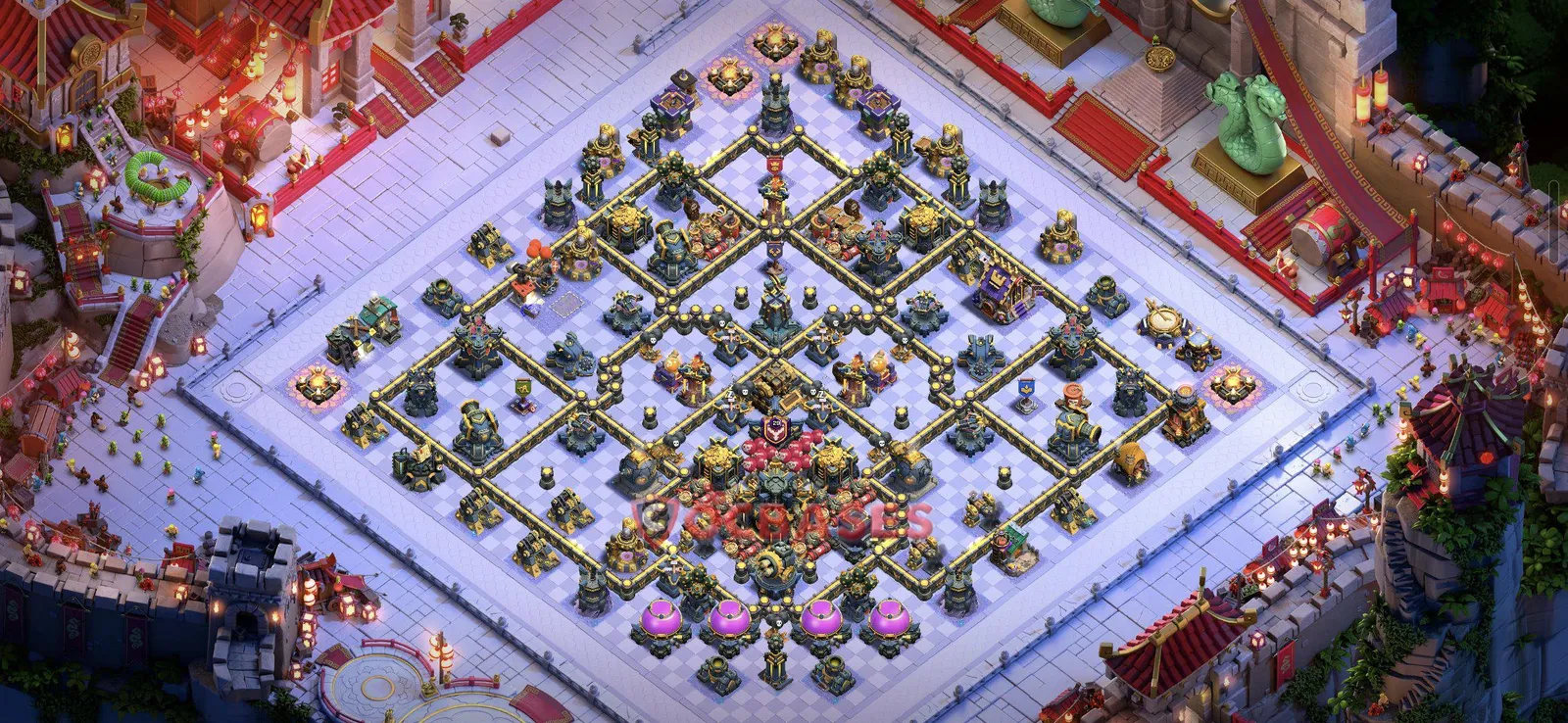 Anti-air (Defense) Base TH17 with Link | Clash of Clans Bases | Layouts ID vea6c