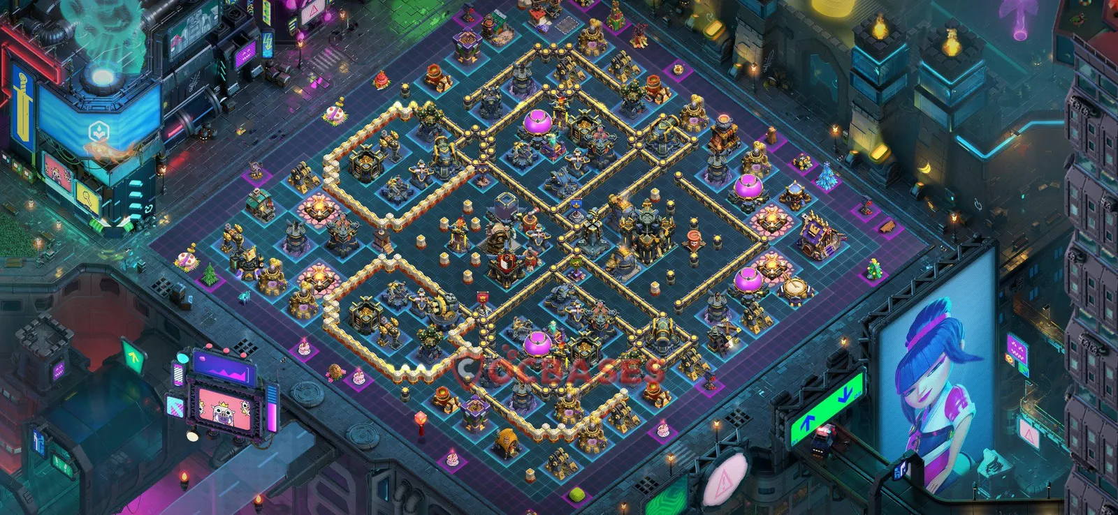 Anti-air (Defense) Base TH17 with Link | Clash of Clans Bases | Layouts ID wv343