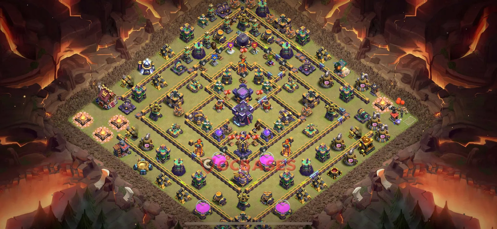 Anti-air (Defense) Base TH15 with Link | Clash of Clans Bases | Layouts ID x8pou