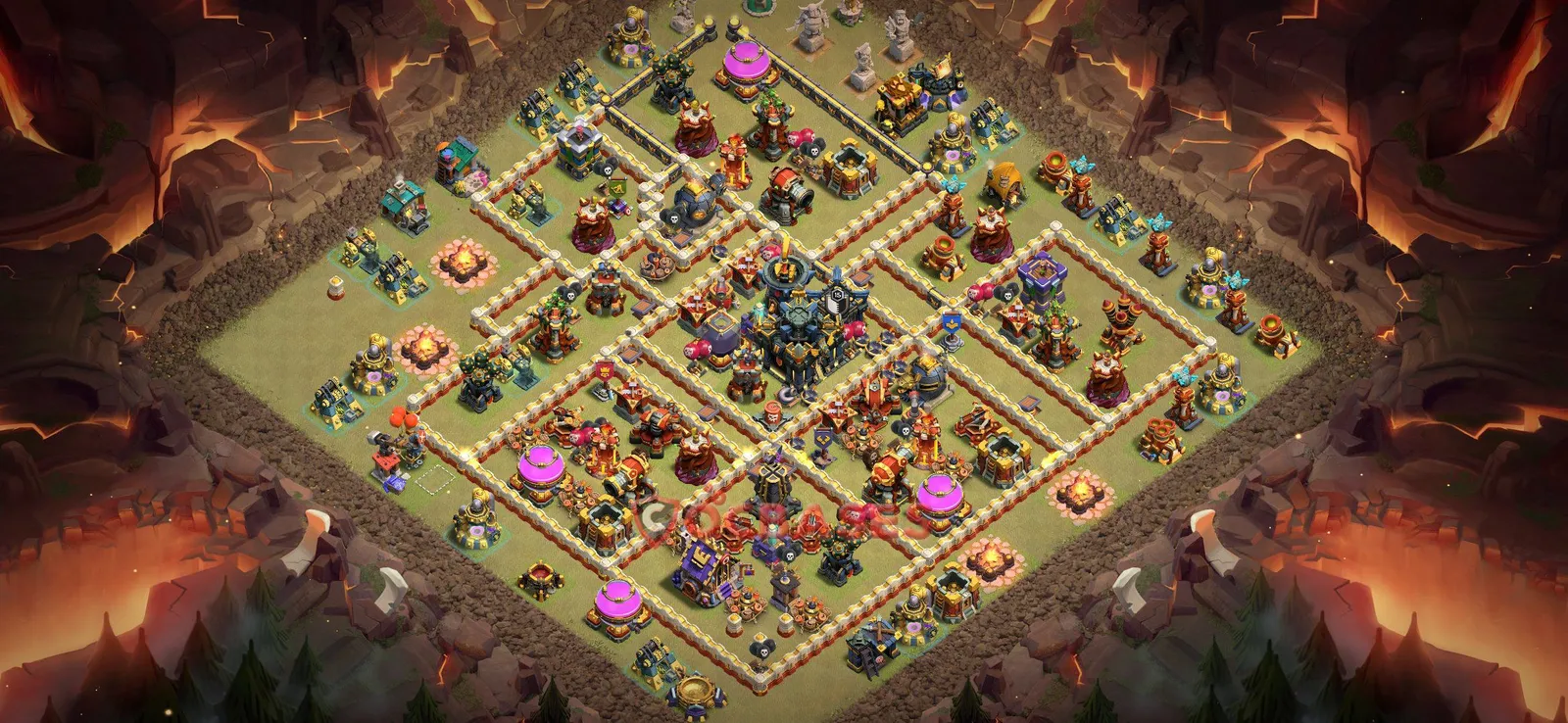 Anti-air (Defense) Base TH17 with Link | Clash of Clans Bases | Layouts ID x9fhy