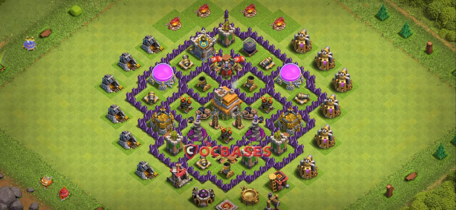 Anti-ground (Defense) Base TH7 with Link | Clash of Clans Bases | Layouts ID 0ie5w