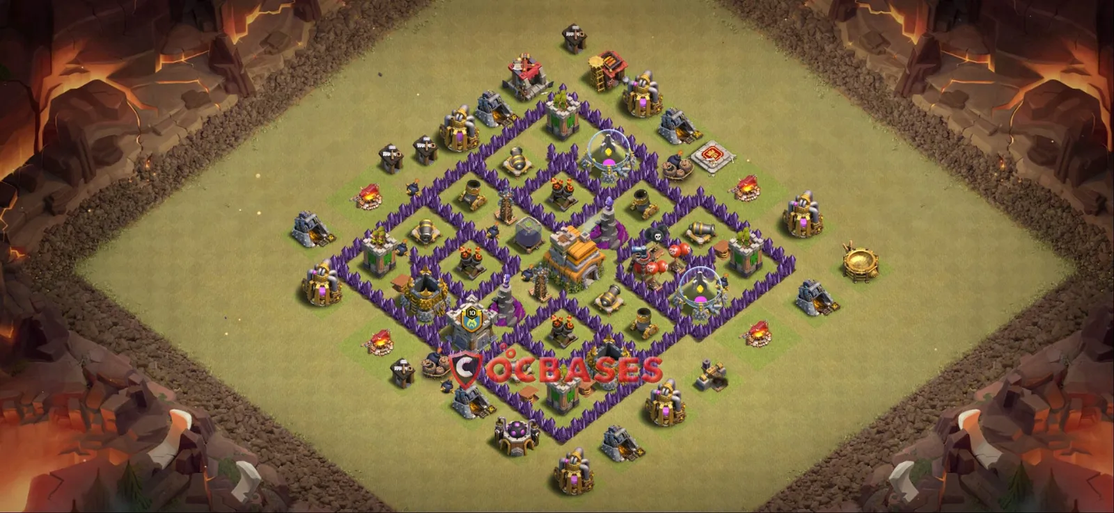 Anti-ground (Defense) Base TH7 with Link | Clash of Clans Bases | Layouts ID 22z2n