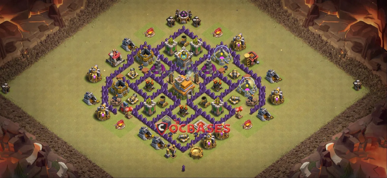 Anti-ground (Defense) Base TH7 with Link | Clash of Clans Bases | Layouts ID 3jn9l