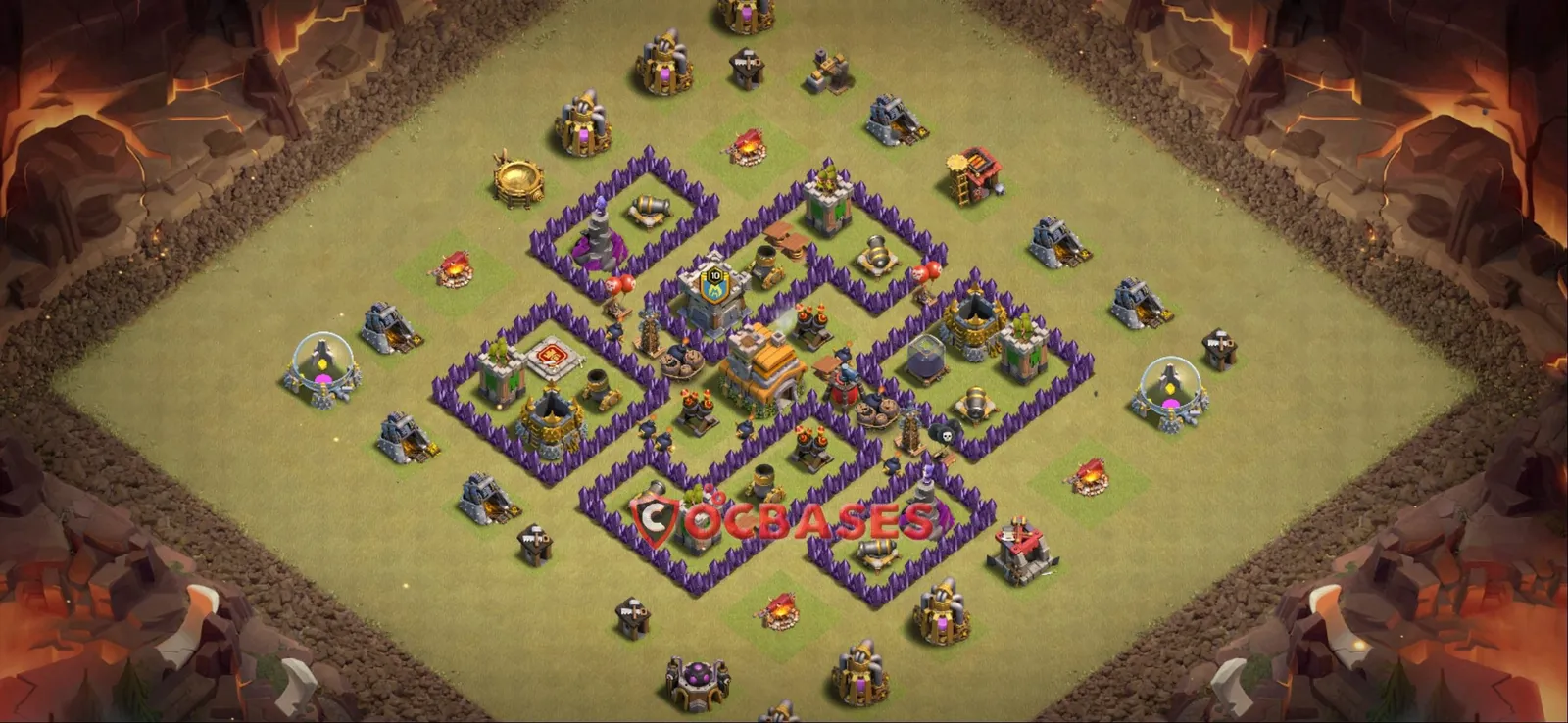 Anti-ground (Defense) Base TH7 with Link | Clash of Clans Bases | Layouts ID 7vra7