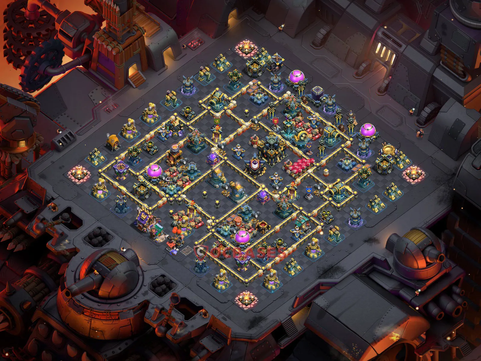 Anti-ground (Defense) Base TH17 with Link | Clash of Clans Bases | Layouts ID 9635c